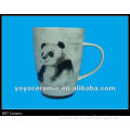 customized decal printing ceramic mug with panda design